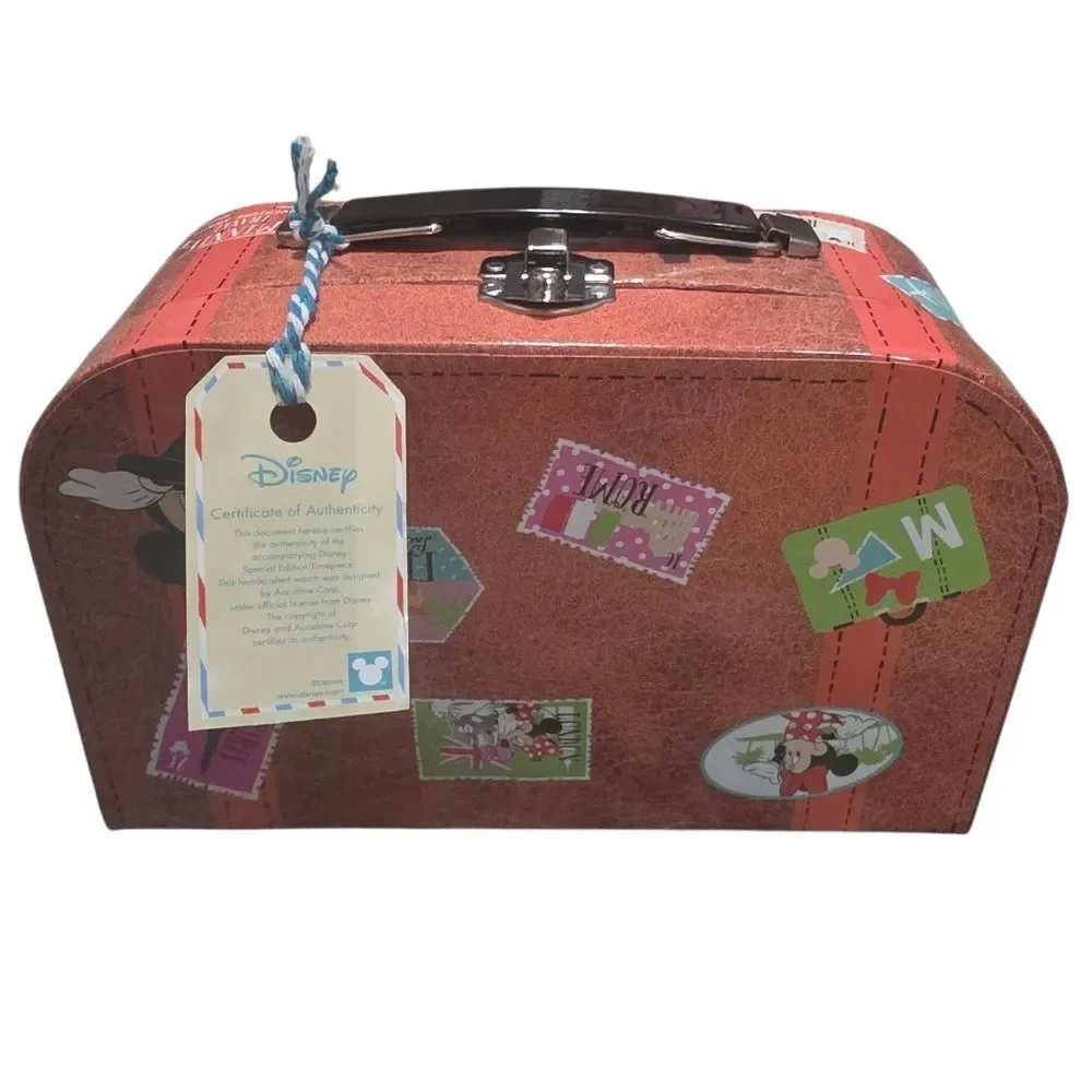 Disney Collectable Tin With Mickey & Minnie Mouse Watch
